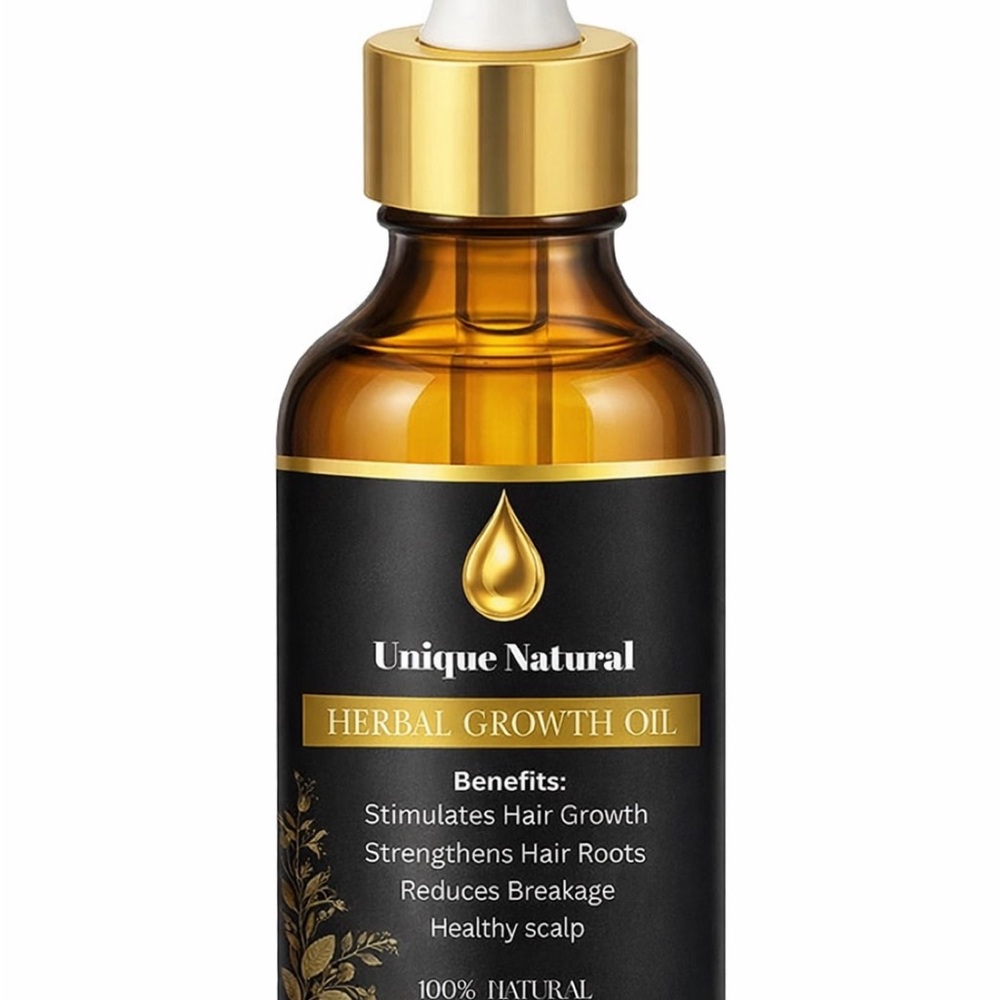Herbal Growth Oil — Black & Gold Nourishing Hair Treatment